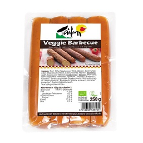 Végami vous propose : Saucisses veggie barbecue 250g