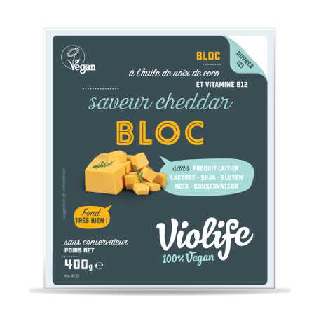 Végami vous propose : Violife saveur cheddar en bloc 200g