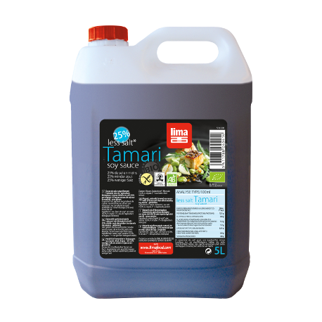 Végami vous propose : Sauce tamari 25% de sel en moins 10L