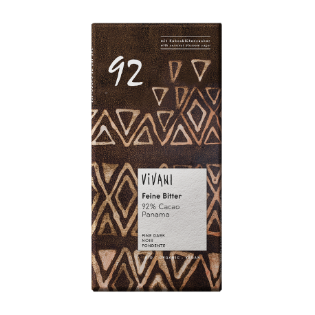 Un Monde Vegan vous propose : Chocolat noir 92% au sucre de coco 80g - bio