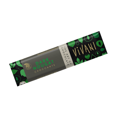 Végami vous propose : Barre chocolat noir nougat croquant 35g