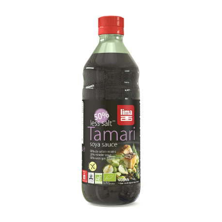 Végami vous propose : Sauce soja tamari 50% de sel en moins 250ml - bio