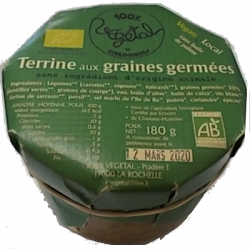 Un Monde Vegan vous propose : Terrines aux graines germées 180g - bio