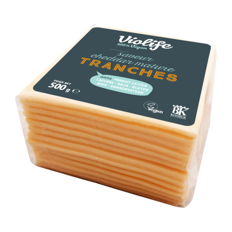 Végami vous propose : Violife saveur cheddar mature en tranches 500g