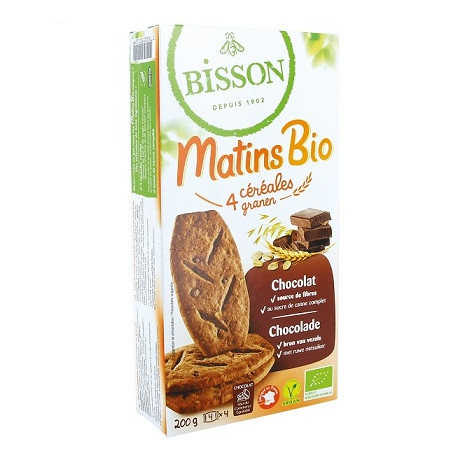 Végami vous propose : Matins bio 4 céréales au chocolat 200g