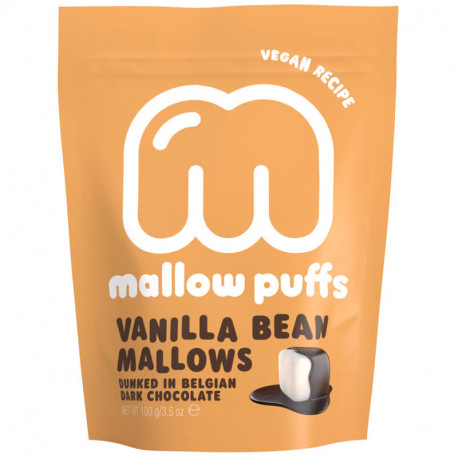 Végami vous propose : Marshmallows vanille enrobés de chocolat noir 100g
