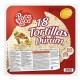 Végami vous propose : 18 tortilles 25 cm 1.240kg