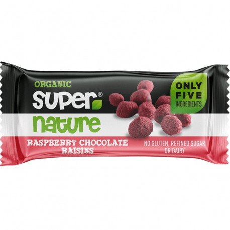 Végami vous propose : Raisins secs enrobés chocolat framboise 40g