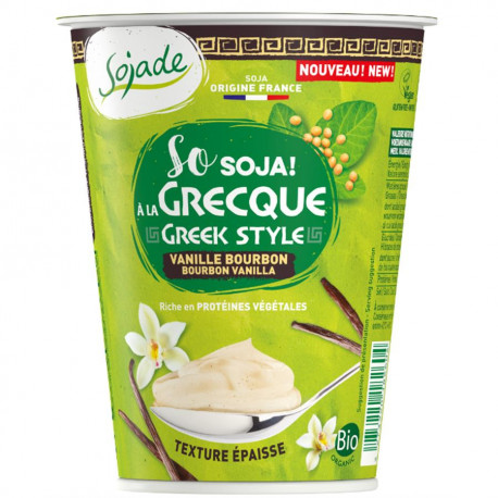 Végami vous propose : Sojade à la grecque vanille bourbon 400g - bio