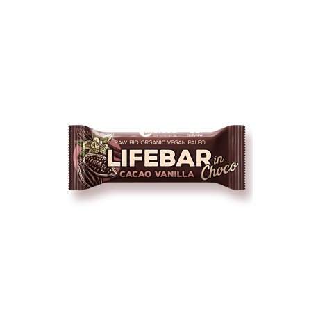 Un Monde Vegan vous propose : Lifebar inchoco éclats de cacao vanille 40g - bio