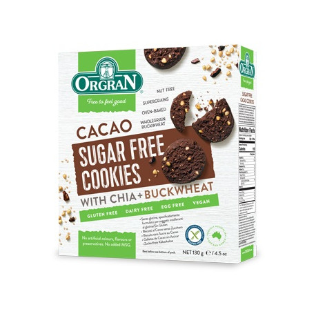 Cookie cacao sans sucre 130g