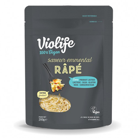 Végami vous propose : Violife saveur emmental râpé 200g