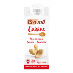 Un Monde Vegan vous propose : Cajou cuisine sans sucres 200ml - bio de ecomil
