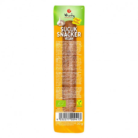 Un Monde Vegan vous propose : Sucuk snacker vegan 30g - bio