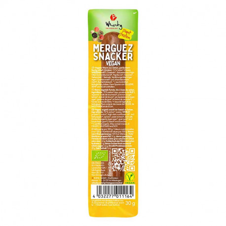 Un Monde Vegan vous propose : Merguez snacker vegan 30g - bio