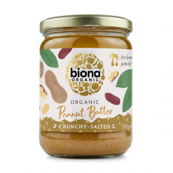 Un monde Vegan vous propose : Beurre de cacahuète croquant salé 500g - bio de biona