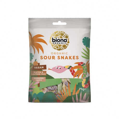 UN monde Vegan vous propose : Bonbons serpents 75g - bio de Biona