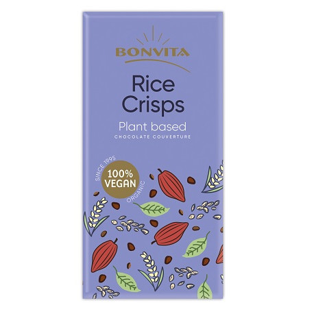 Un Monde Vegan vous propose : Chocolat nature au riz soufflé 100g - bio