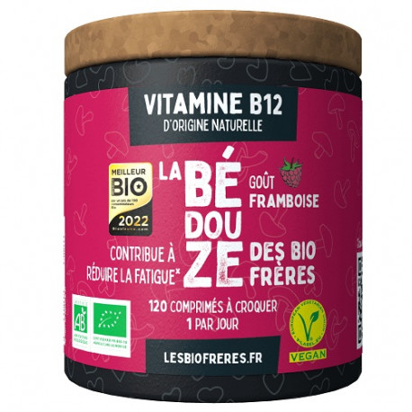 Végami vous propose : Bédouze - vitamine B12 méthylcobalamine goût framboise - bio