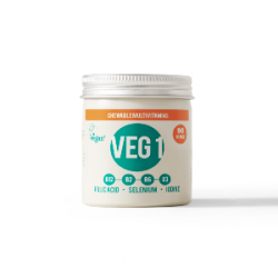 Végami vous propose : Veg 1 - 90 (vitamine B12 cyanocobalamine à l'orange)