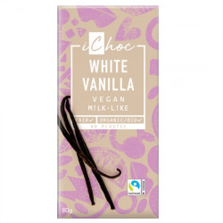 Un Monde vegan vous propose : Chocolat blanc vanille 80g - bio
