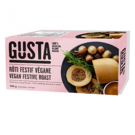 Végami vous propose : Rôti vegan farci accompagné de sauce brune 980g