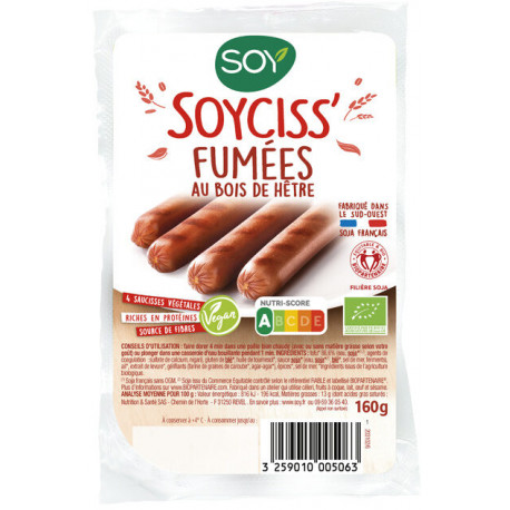 Végami vous propose : Soyciss' fumées 160g - Bio
