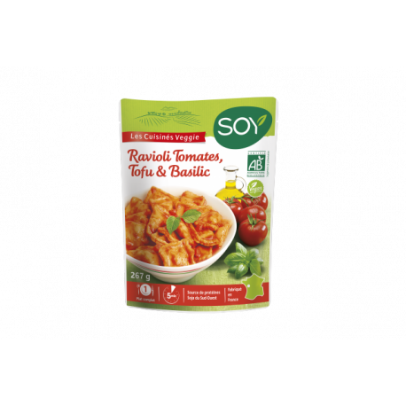 Végami vous propose : Ravioli tomates, tofu, basilic 267g-bio