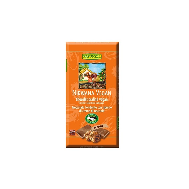 Un Monde Vegan vous propose : Chocolat praliné nirwana 100g - bio