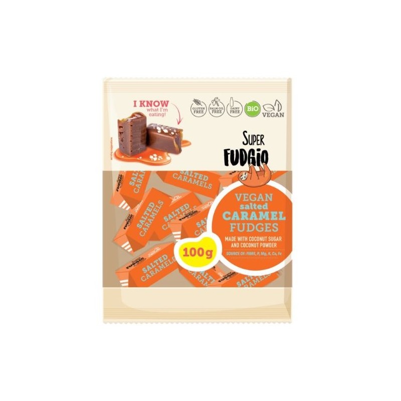 Un Monde Vegan vous propose : Super fudgio salted caramel 150g - bio