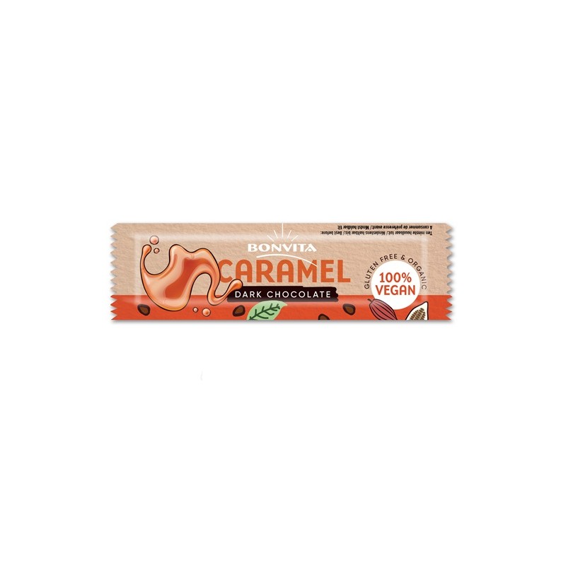 Un Monde Vegan vous présente la Bonbarr chocolat noir caramel 40g - bio