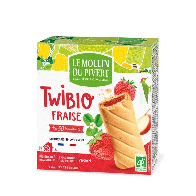 Un Monde Vegan vous propose : Twibio fraise 150g - bio