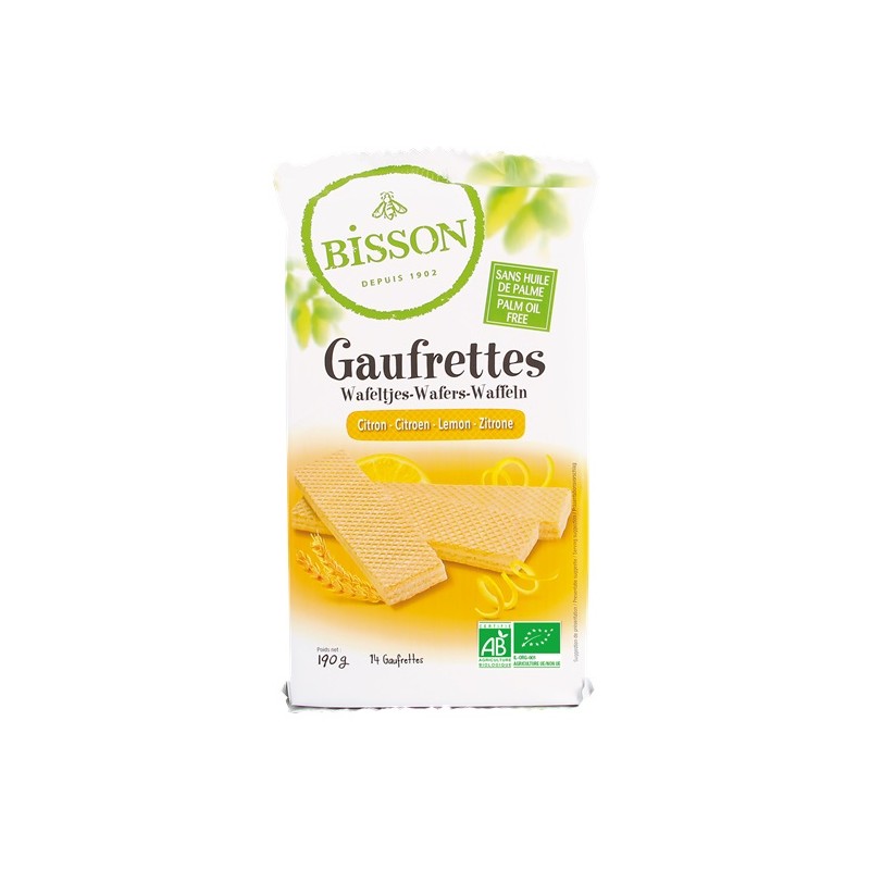 Un Monde Vegan vous propose : Gaufrettes au citron 190g - bio