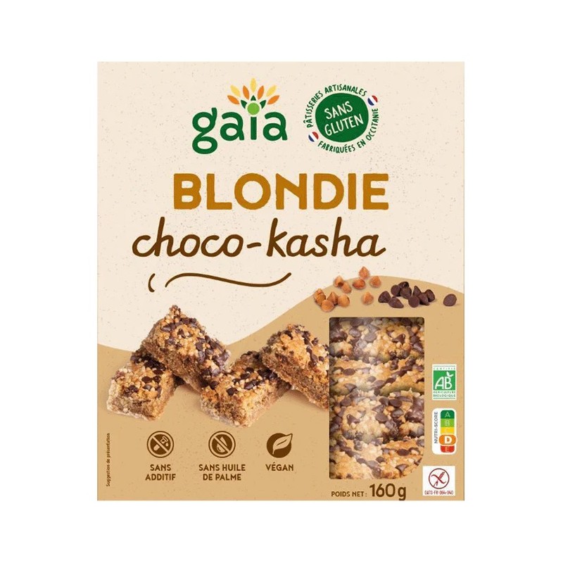 Un Monde vegan vous propose : Blondie choco kasha 160g - bio