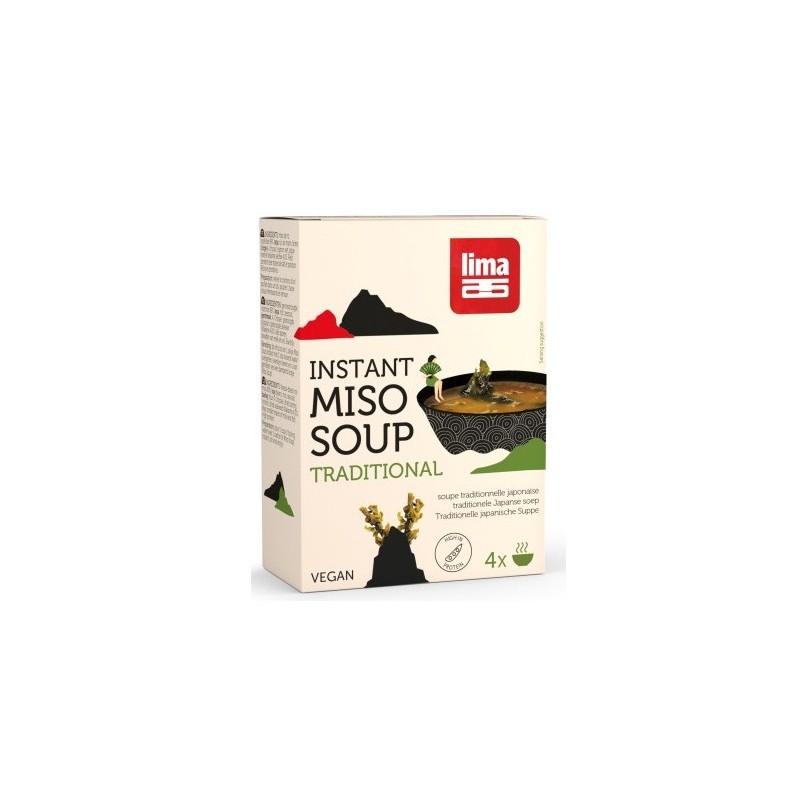 Un Monde Vegan vous propose : Instant miso soup 4x10g - bio
