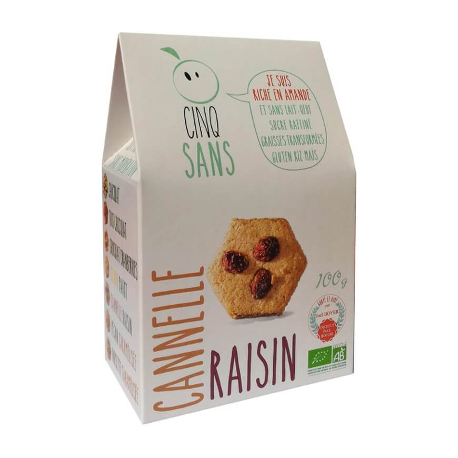 Végami vous propose : Biscuits raisin canelle 100g
