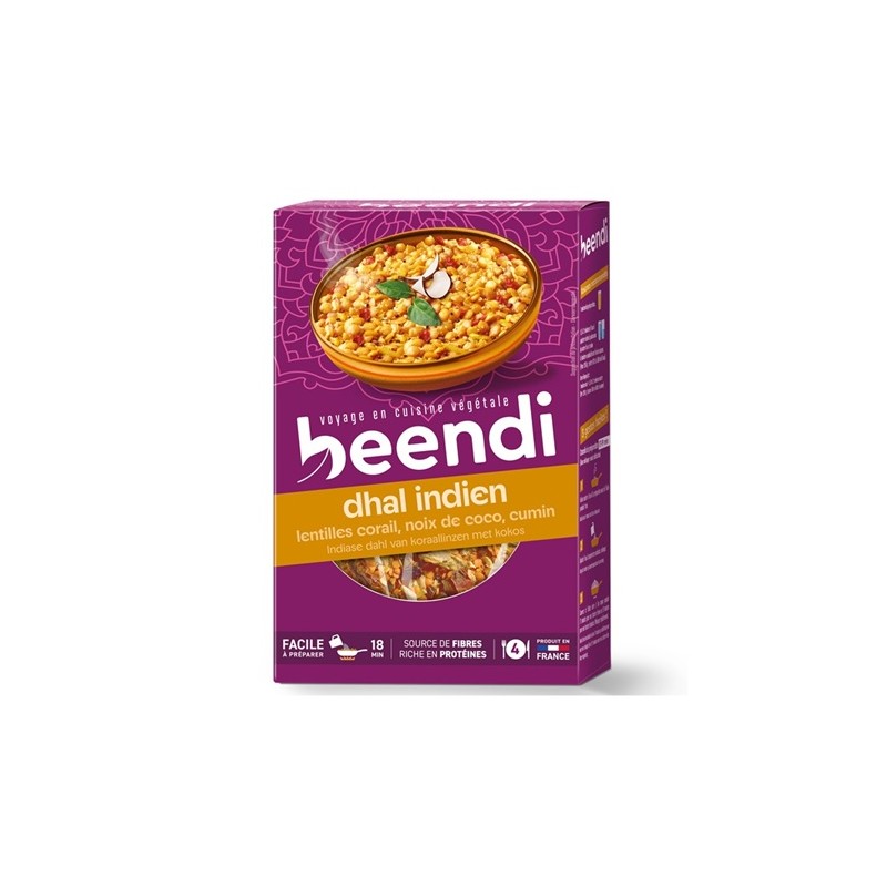 Un Monde Vegan vous propose : Dhal indien lentilles corail noix de coco cumin 250g - bio