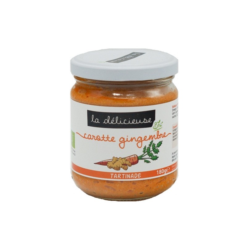 Un Monde Vegan vous propose : Tartinade carottes gingembre 180g - bio