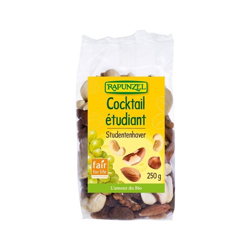 Un Monde Vegan vous propose : Mélange étudiant fruits à coque 250g - bio