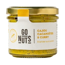 Un Monde Vegan vous propose : Tartinable cajou cacahuètes curry 100g - bio