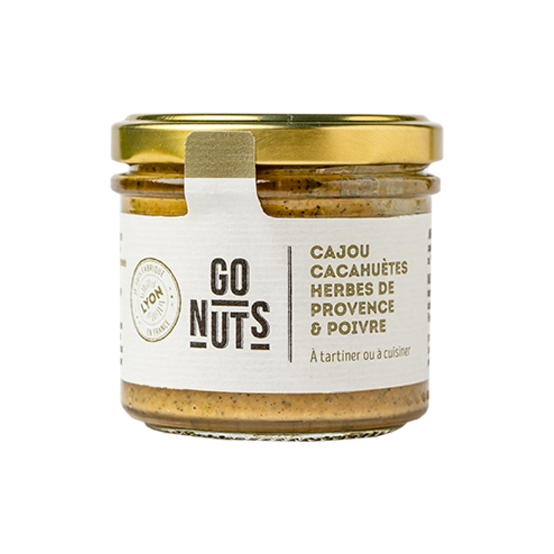 Un Monde Vegan vous propose : Tartinable cajou cacahuètes herbes de Provence et poivre 100g - bio