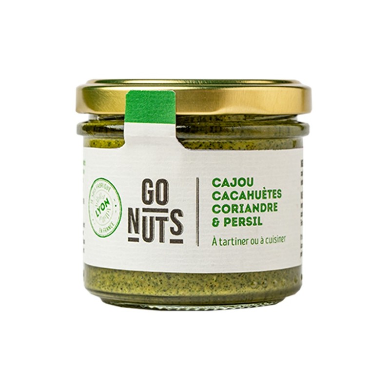Un Monde Vegan vous propose : Tartinable cajou cacahuètes coriandre persil 100g - bio