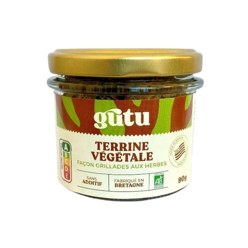 Un Monde Vegan vous propose : Terrine végétale façon grillades aux herbes 90g - bio