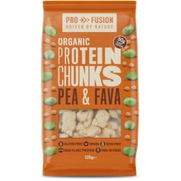 Un Monde Vegan vous propose : Chunks de protéines de pois et de fêves 125g - bio de profusion