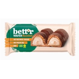 Un Monde Vegan vous propose : Gaufrette fourrée à la crème de noisette 33g - bio de bett'r