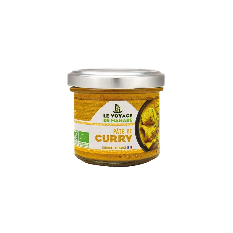 UN Monde Vegan vous propose : Pâte de curry 105g - bio du voyage de Mamabé