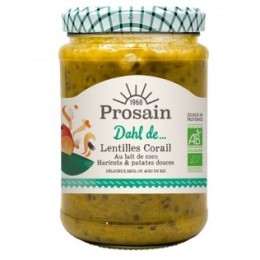 UN Monde vegan vous propose : Dahl de lentilles corail au lait de coco haricots patate douce 360g - bio de Prosain