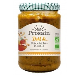 UN Monde vegan vous propose : Dahl de pois chiches masala 360g - bio de Prosain