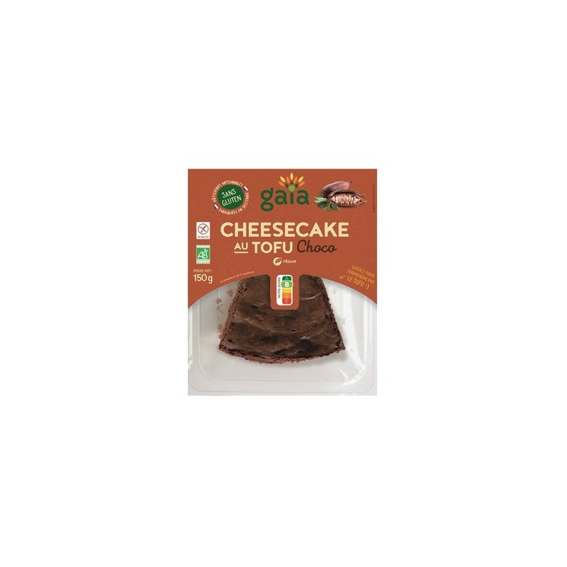 Un Monde Vegan vous propose : Cheesecake tofu choco 150g - bio Gaia essene