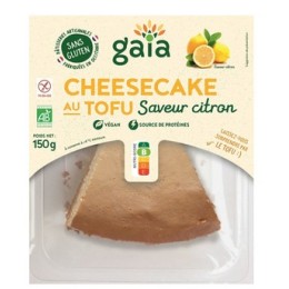 Un Monde Vegan vous propose : Cheesecake tofu citron 150g - bio Gaia essene